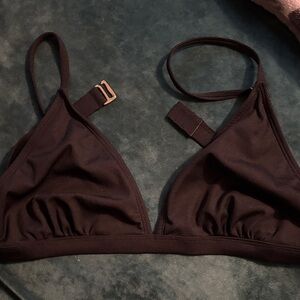 Shade & Shore Ribbed Triangle swim wear black